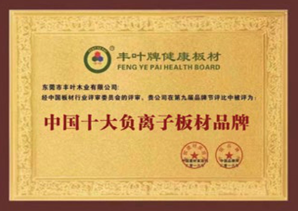 中国十大负离子板材品牌